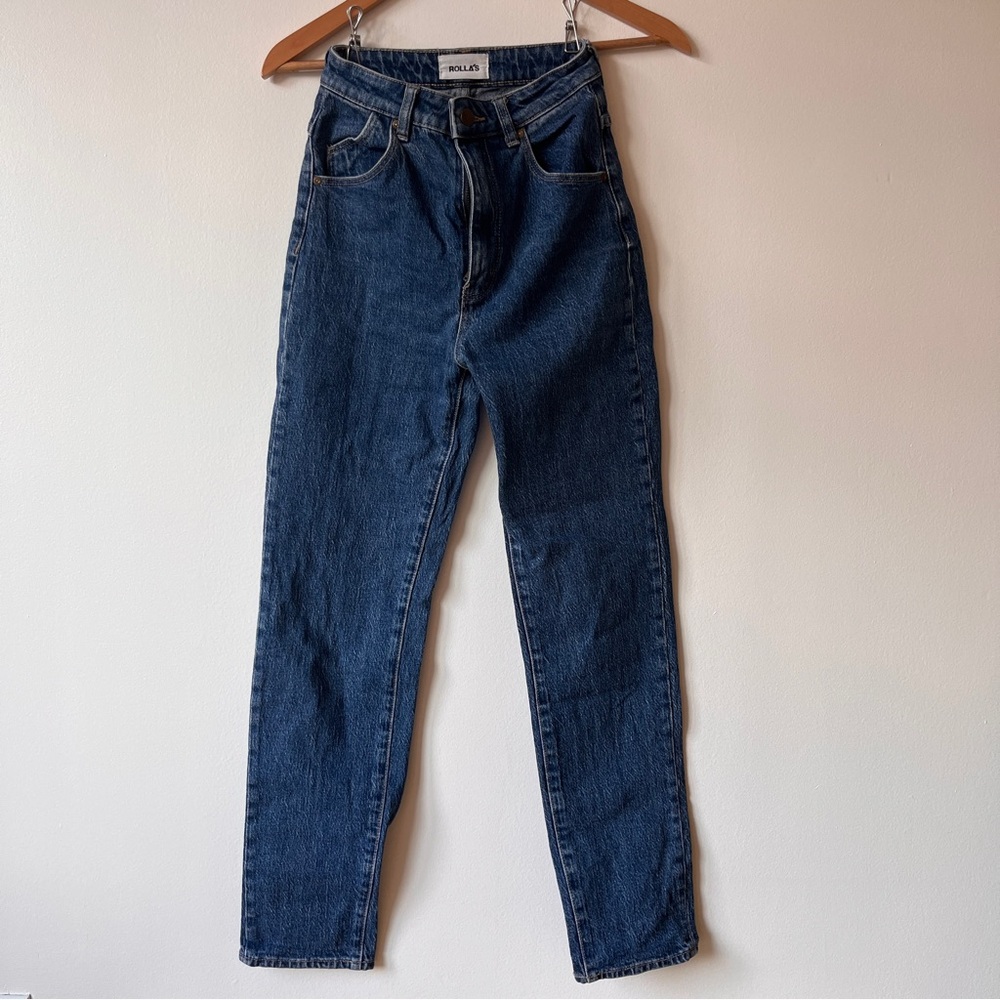 ROLLA'S Dark Blue High Rise Slim Jeans